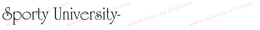 Sporty University字体转换